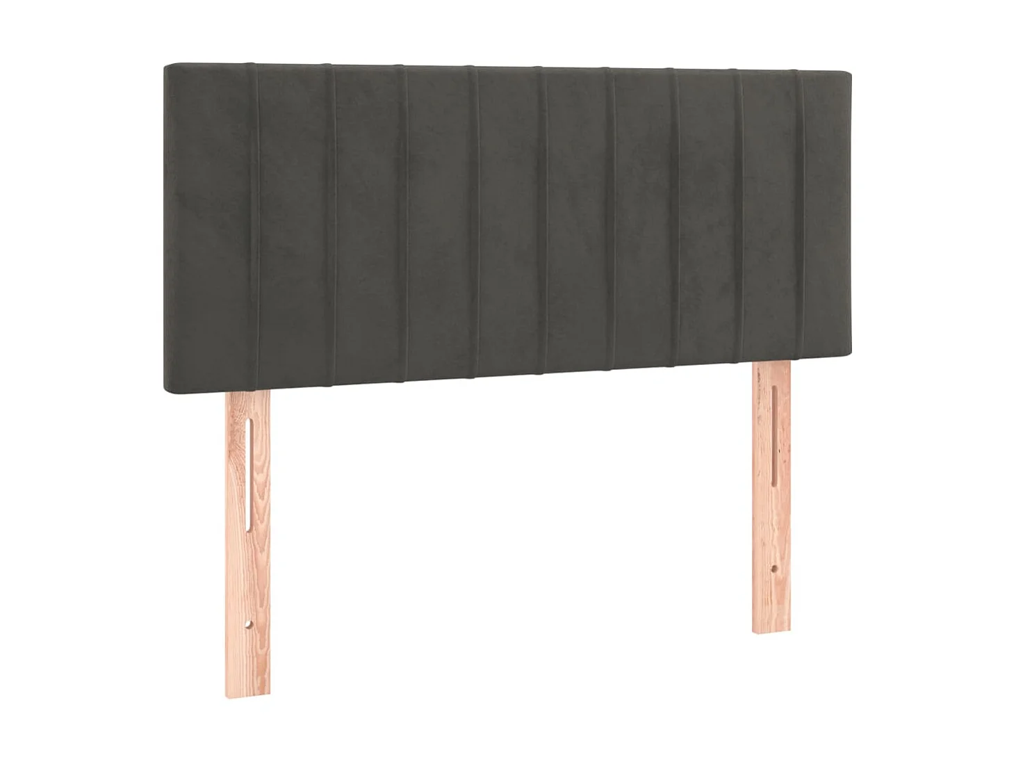 Tête de lit Gris foncé 90x5x78/88 cm Velours POI80450 BonneVie Meuble