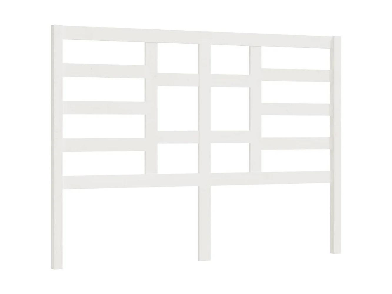 Tête de lit Blanc 146x4x104 cm Bois massif de pin POI86210 BonneVie Meuble