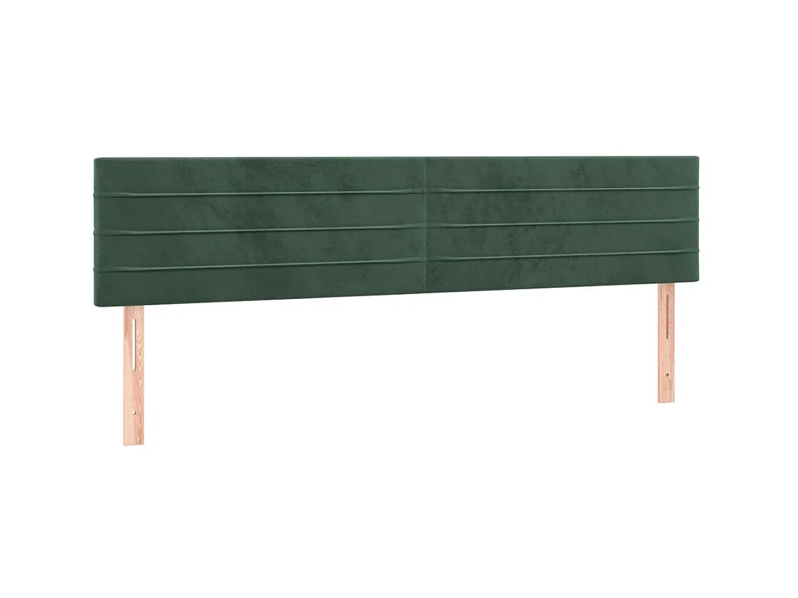 Têtes de lit 2 pcs Vert foncé 80x5x78/88 cm Velours POI78240 BonneVie Meuble