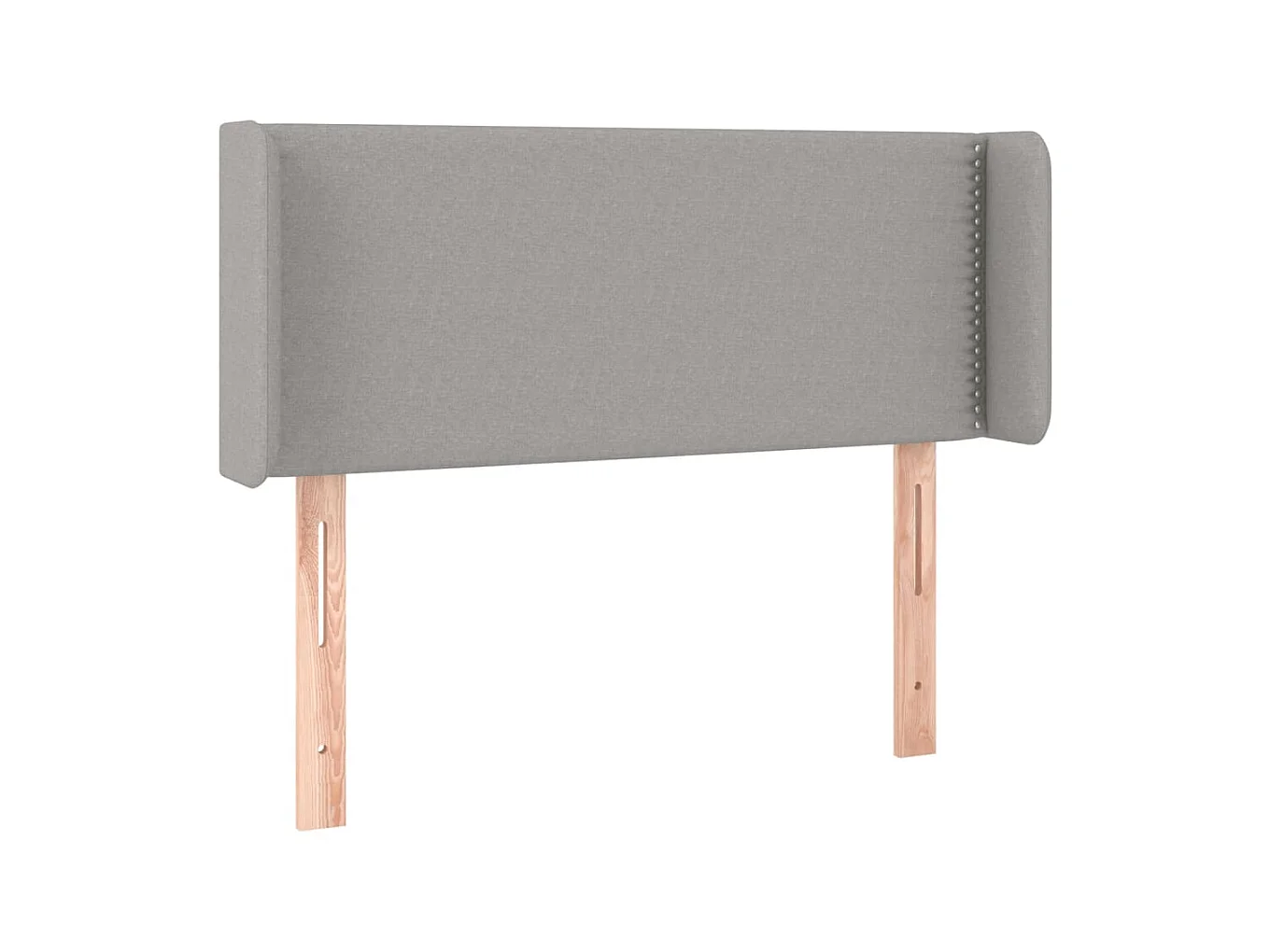Testiera | Testata del letto ad Orecchio Grigio Chiaro 83x16x78/88 cm in Tessuto