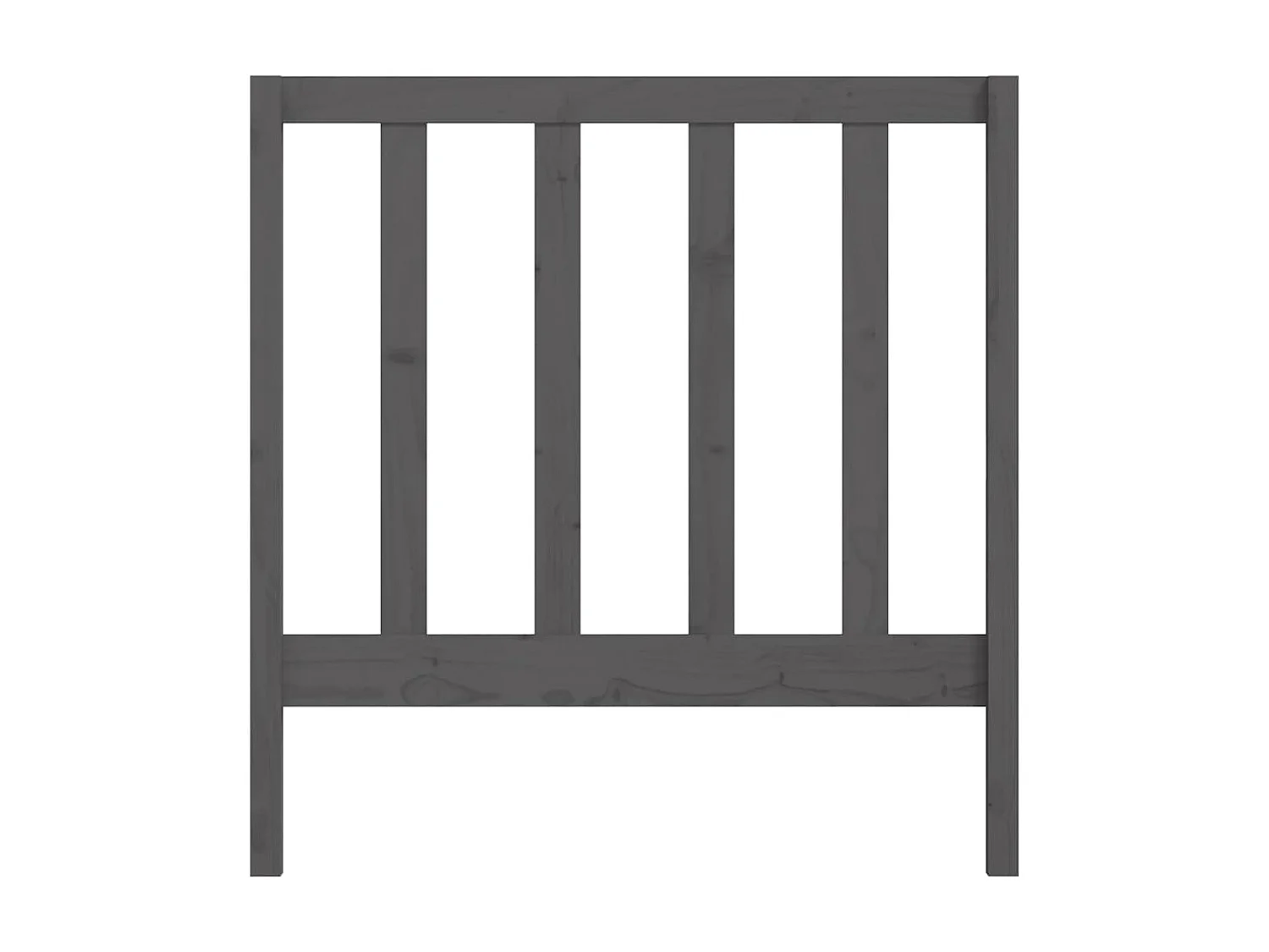 Hoofdbord 96x4x100 cm massief grenenhout grijs NL954991