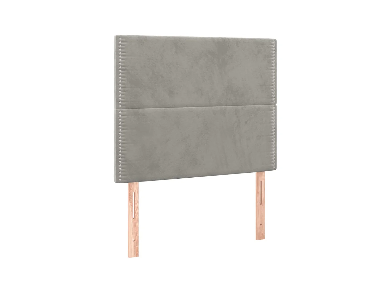 Têtes de lit 2 pcs Gris clair 100x5x78/88 cm Velours POI41211 BonneVie Meuble