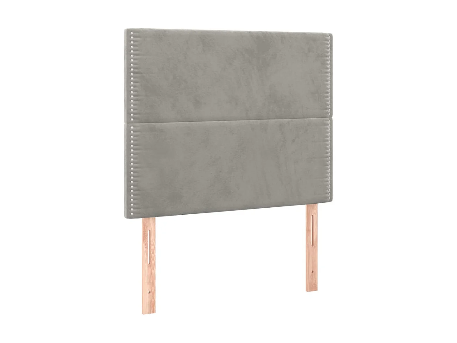 Têtes de lit 2 pcs Gris clair 100x5x78/88 cm Velours POI41211 BonneVie Meuble