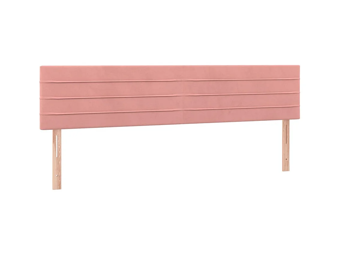 Têtes de lit 2 pcs Rose 80x5x78/88 cm Velours POI28691 BonneVie Meuble