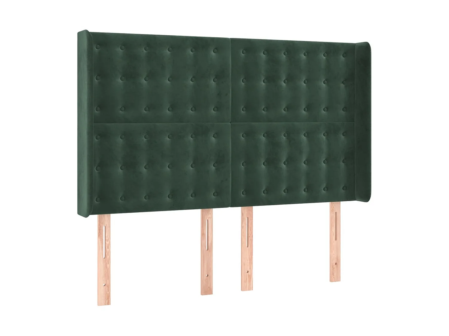 LED Kopfteil,Bettkopfteil Dunkelgrün 147x16x118/128 cm Samt -gkd446570