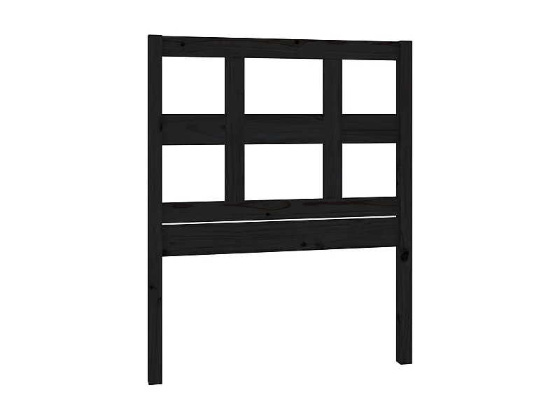 Tête de lit Noir 95,5x4x100 cm Bois massif de pin POI30765 BonneVie Meuble