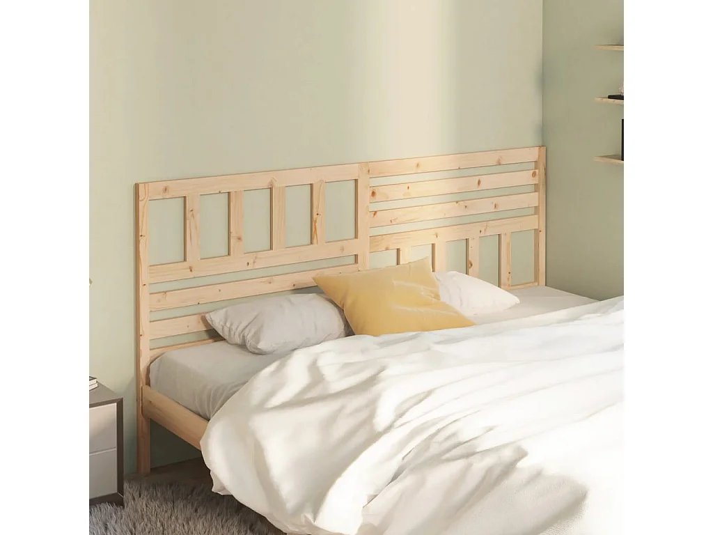 Tête de lit 186x4x100 cm Bois massif de pin POI29273 BonneVie Meuble