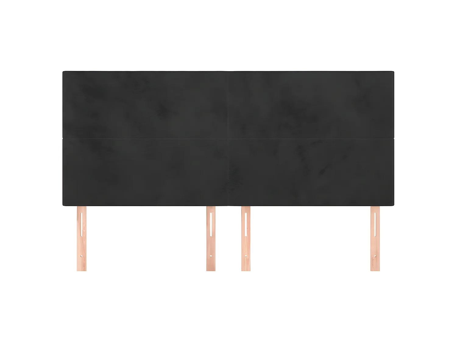 Cabeceira de cama 4 pcs veludo 100x5x78/88 cm preto PT174739