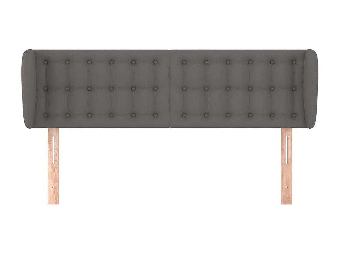 Tête de lit avec oreilles Gris 147x23x78/88 cm Similicuir POI15187 BonneVie Meuble