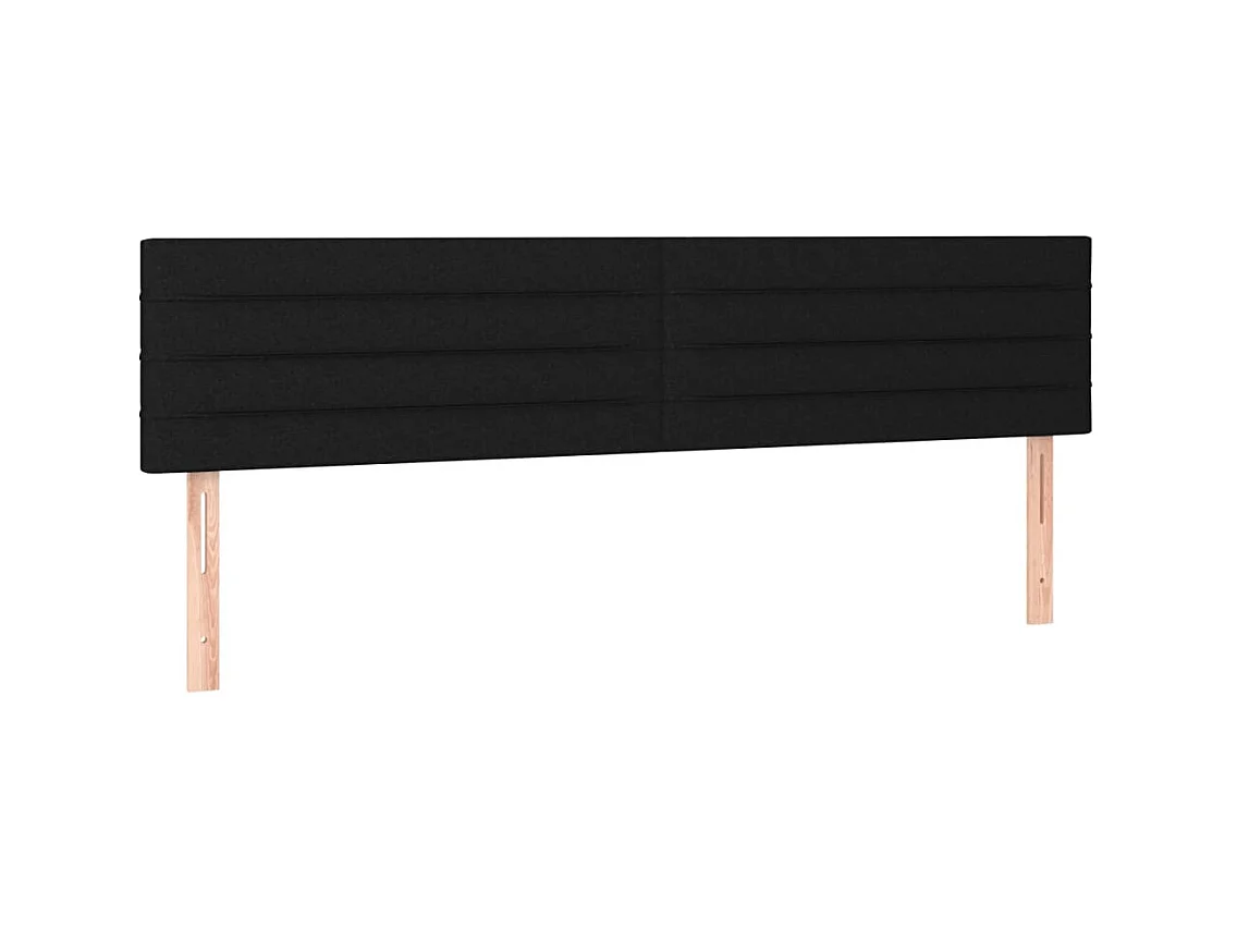 Têtes de lit 2 pcs Noir 90x5x78/88 cm Tissu POI22237 BonneVie Meuble