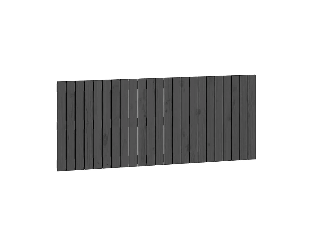 Tête de lit murale Gris 147x3x60 cm Bois massif de pin POI81248 BonneVie Meuble