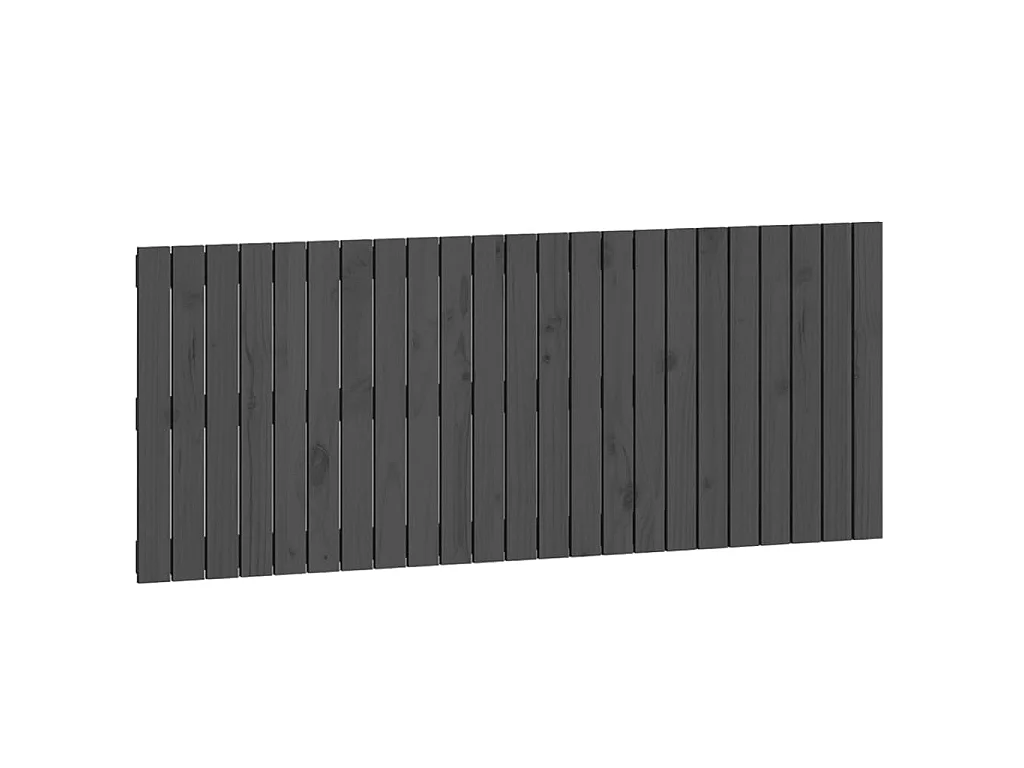 Tête de lit murale Gris 147x3x60 cm Bois massif de pin POI81248 BonneVie Meuble