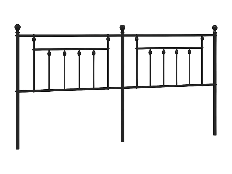 Cabeceira de cama 193 cm metal preto PT953738