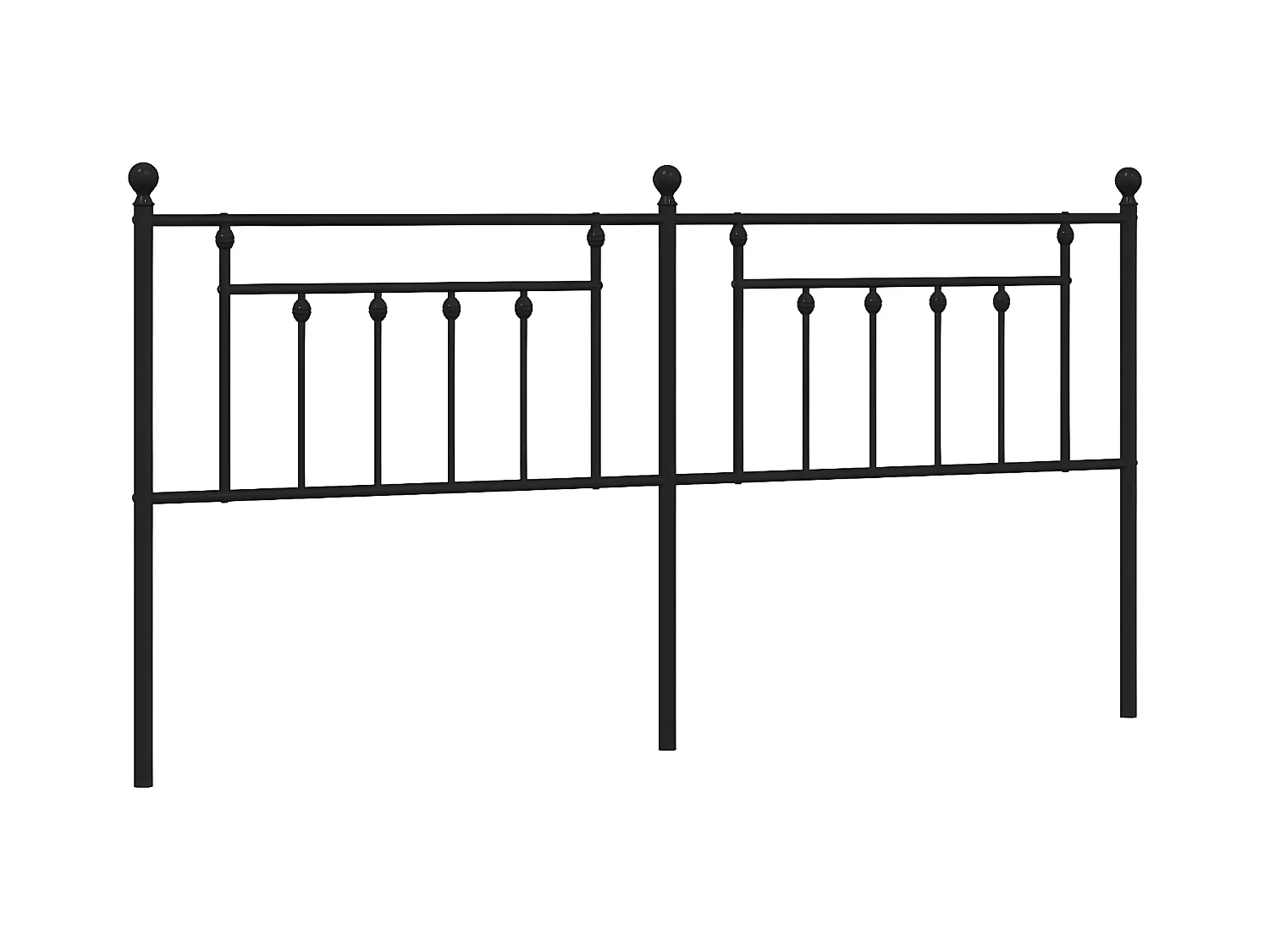 Testiera | Testata del letto in Metallo Nero 193 cm