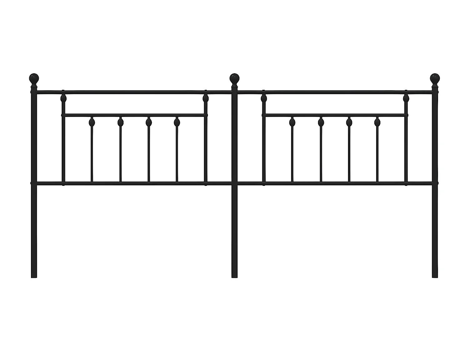 Tête de lit métal noir 193 cm POI58598 BonneVie Meuble