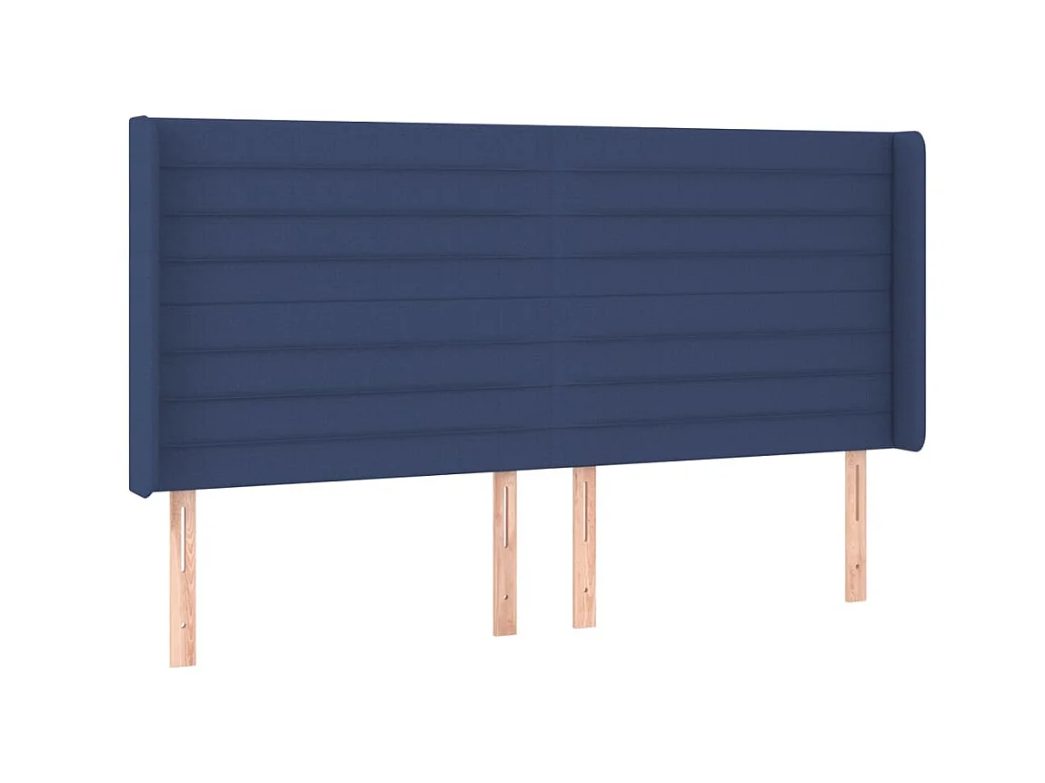 Testiera ad Orecchio Blu 163x16x118/128 cm in Tessuto CFW631774
