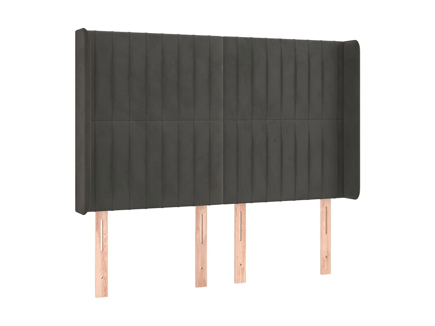Tête de lit à LED Gris foncé 147x16x118/128 cm Velours POI16621 BonneVie Meuble