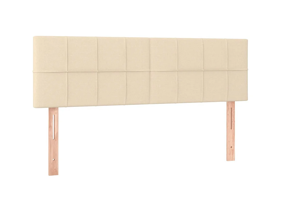 Têtes de lit 2 pcs Crème 72x5x78/88 cm Tissu POI41812 BonneVie Meuble