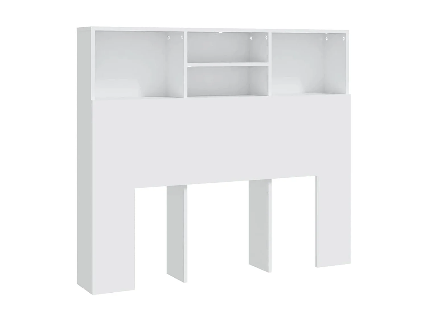 Cabeceira de cama com armário 120x19x103,5 cm branco PT449919