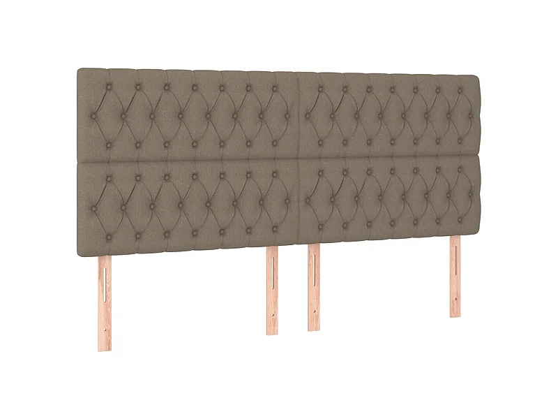 Kopfteil,Bettkopfteile 4 Stk. Taupe 100x7x78/88 cm Stoff -gkd608675