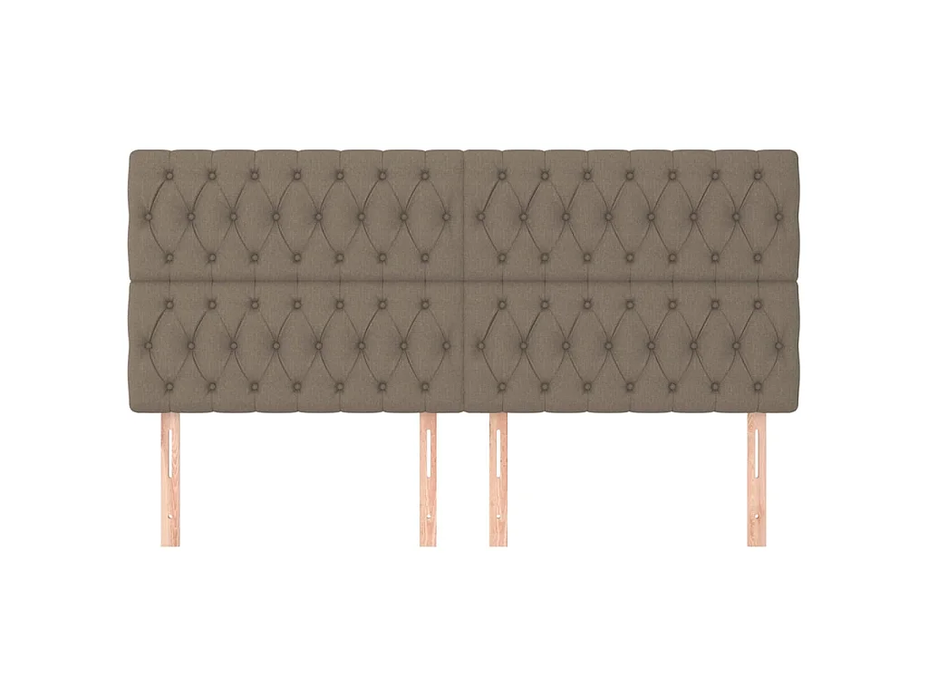 Kopfteil,Bettkopfteile 4 Stk. Taupe 100x7x78/88 cm Stoff -gkd608675