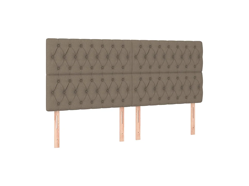 Têtes de lit 4 pcs Taupe 100x7x78/88 cm Tissu POI34097 BonneVie Meuble