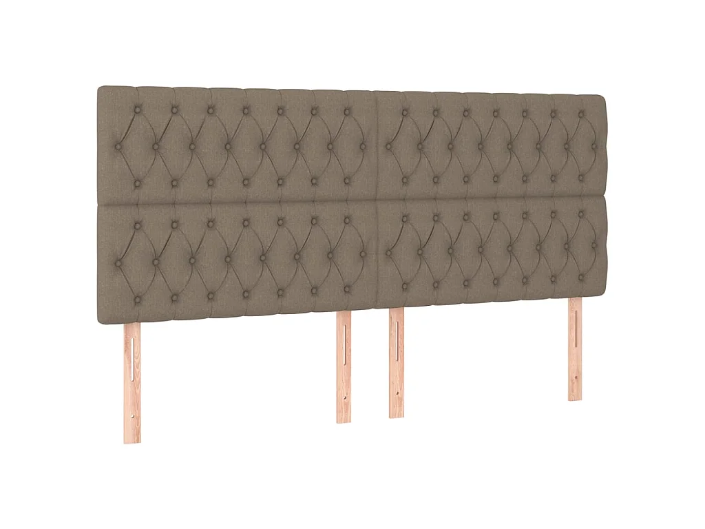 Kopfteil,Bettkopfteile 4 Stk. Taupe 100x7x78/88 cm Stoff -gkd608675