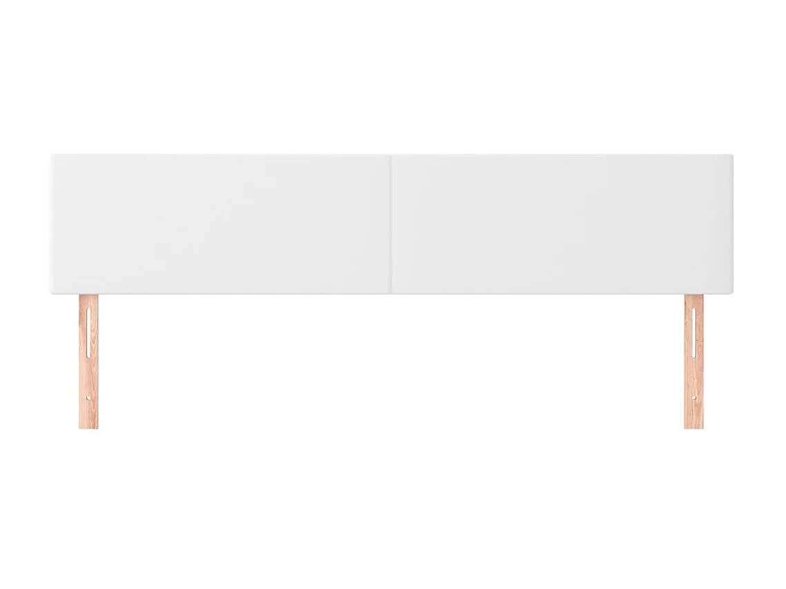 Cabeceros 2 unidades de cuero sintético blanco 90x5x78/88 cm ES10822