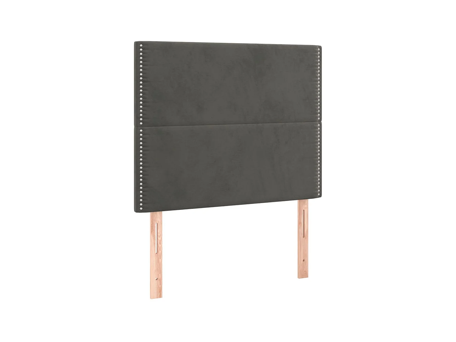 Têtes de lit 2 pcs Gris foncé 100x5x78/88 cm Velours POI44214 BonneVie Meuble