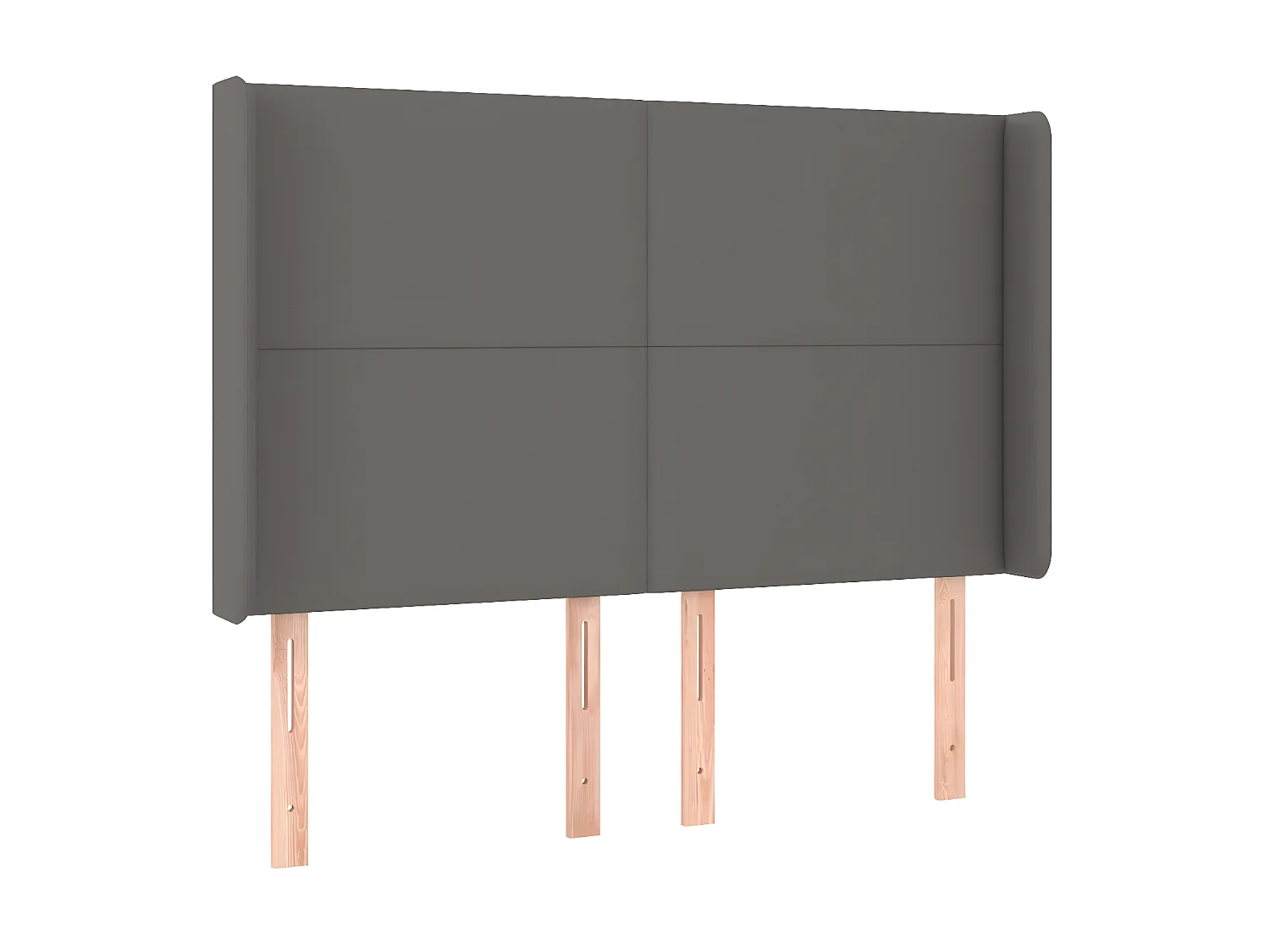 Kopfteil,Bettkopfteil mit Ohren Grau 147x16x118/128 cm Kunstleder -gkd943416