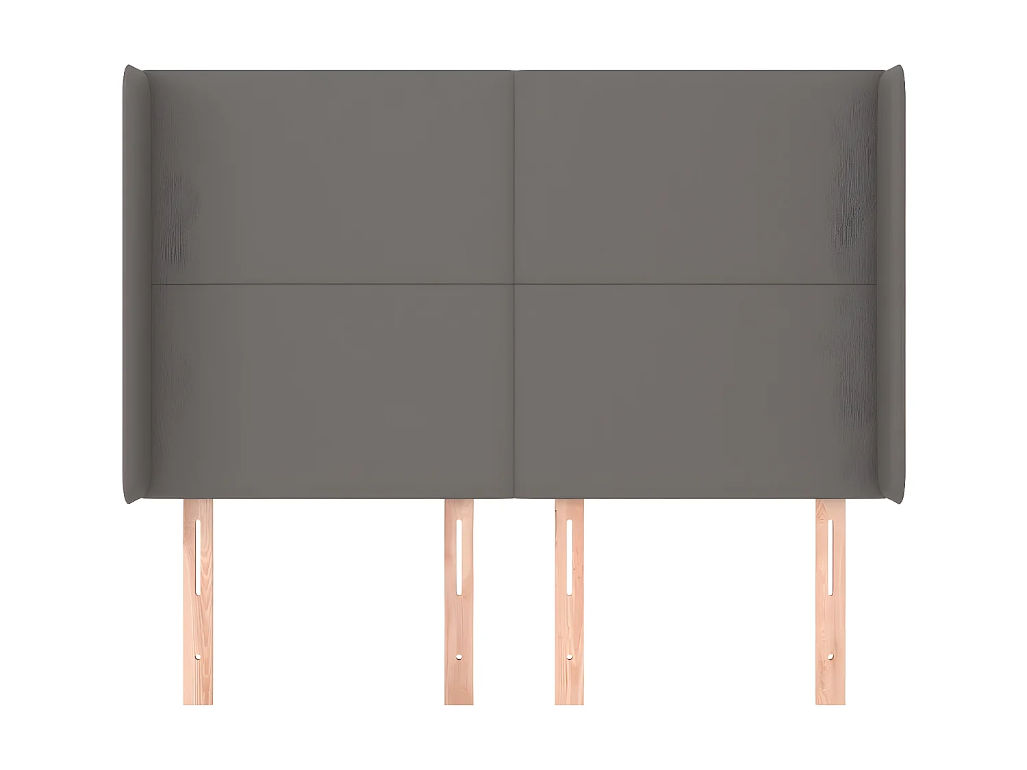 Kopfteil,Bettkopfteil mit Ohren Grau 147x16x118/128 cm Kunstleder -gkd943416