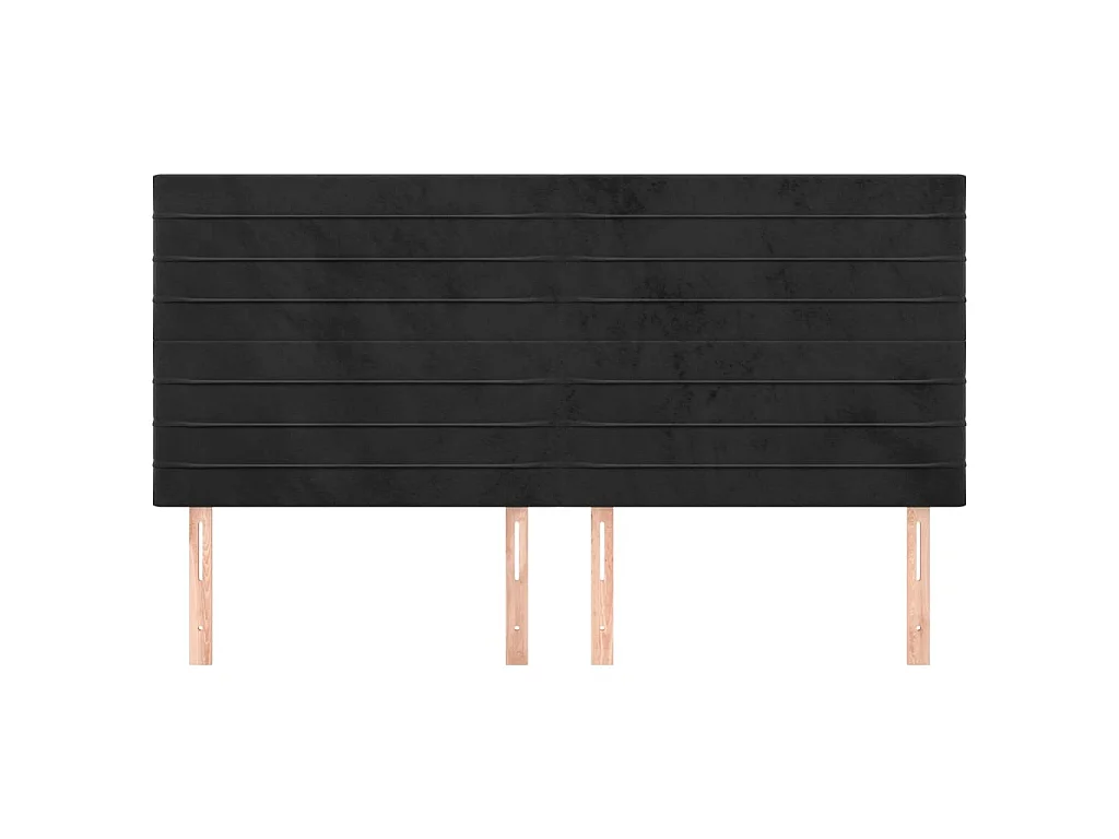 Cabeceira de cama 4 pcs veludo 90x5x78/88 cm preto PT489672