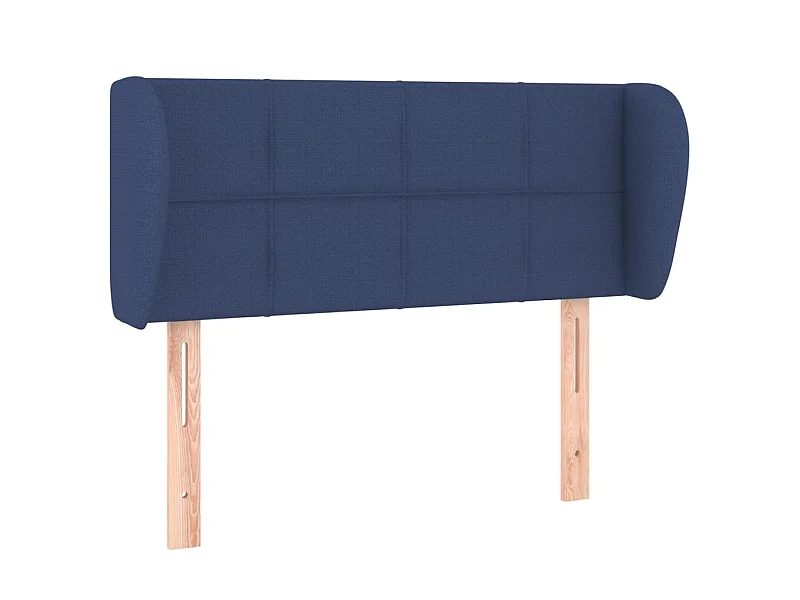 Kopfteil,Bettkopfteil mit Ohren Blau 93x23x78/88 cm Stoff -gkd452574