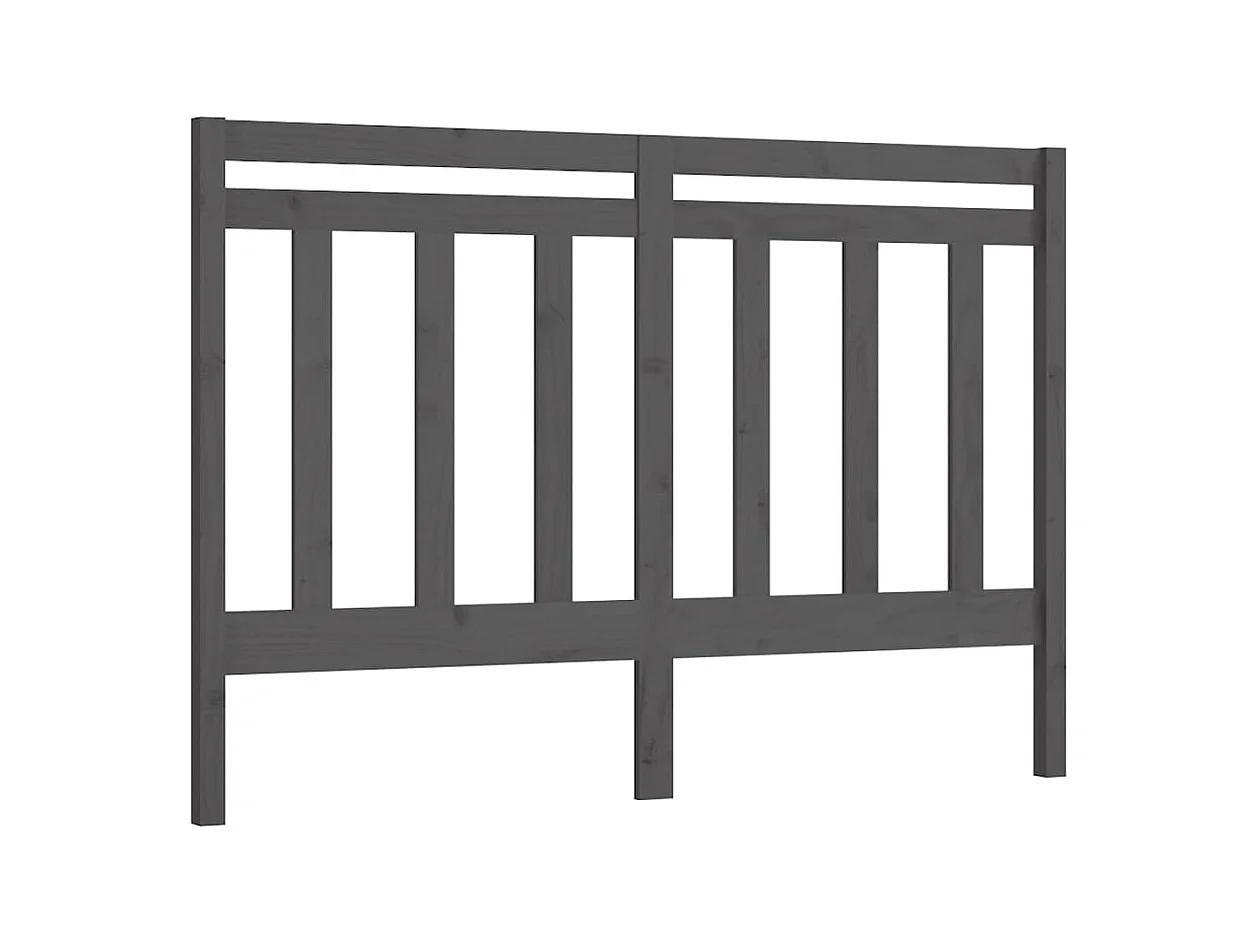 Testiera | Testata del letto Letto Grigia 166x4x100 cm in Legno Massello di Pino