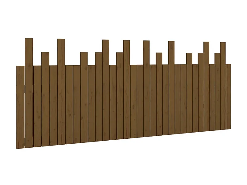 Tête de lit murale Marron miel 204x3x80 cm Bois massif de pin POI76879 BonneVie Meuble