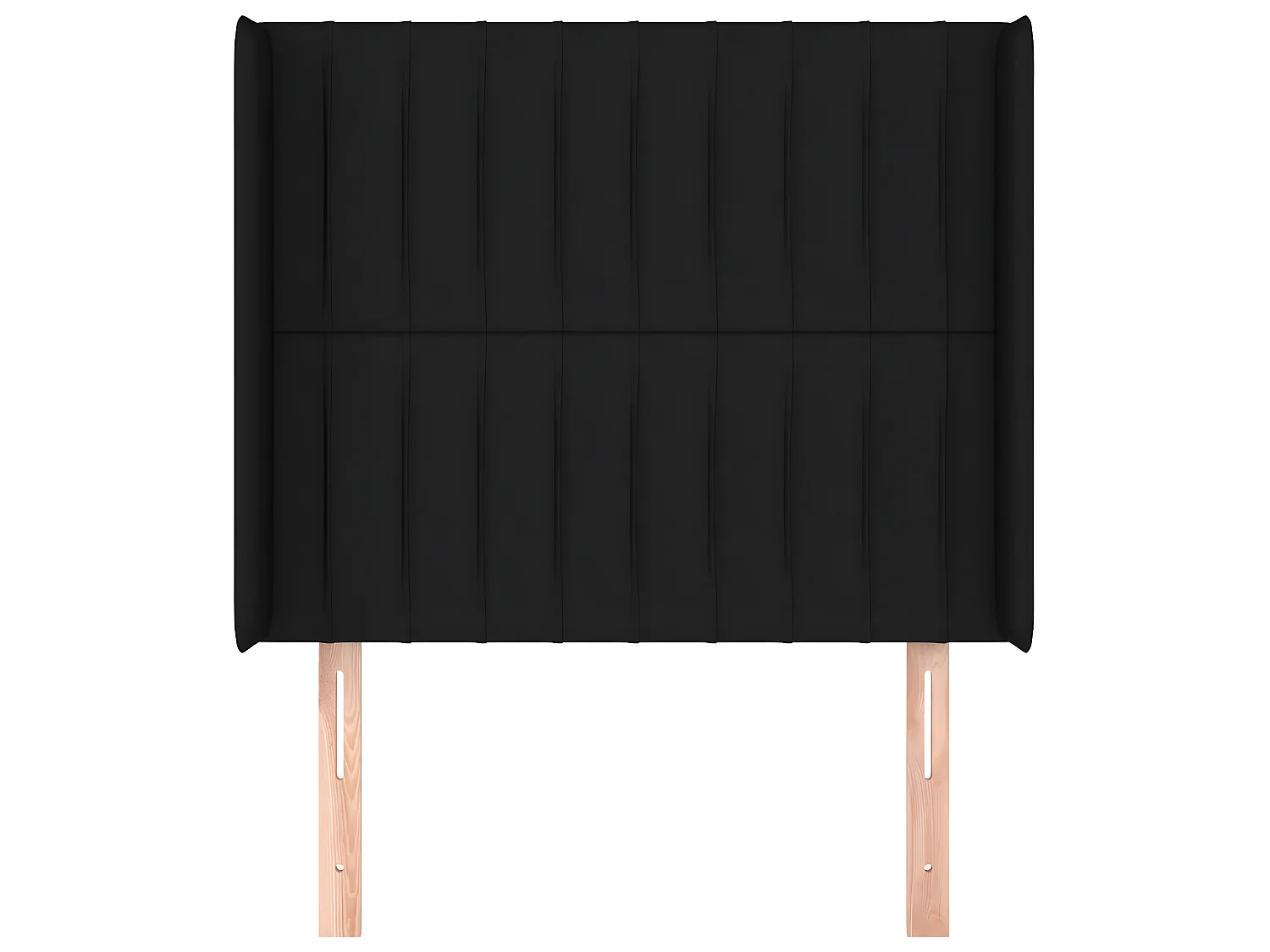 Tête de lit avec oreilles Noir 93x16x118/128 cm Tissu POI22009 BonneVie Meuble