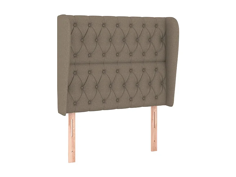 Tête de lit avec oreilles Taupe 103x23x118/128 cm Tissu POI20361 BonneVie Meuble