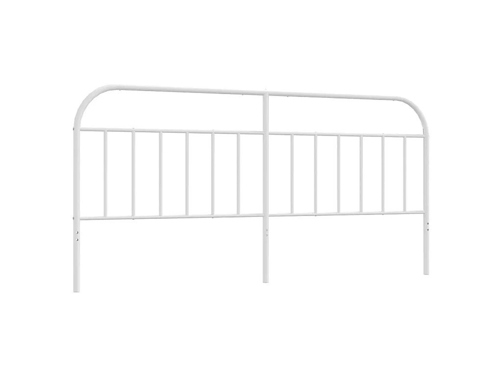 Tête de lit métal blanc 200 cm POI64352 BonneVie Meuble