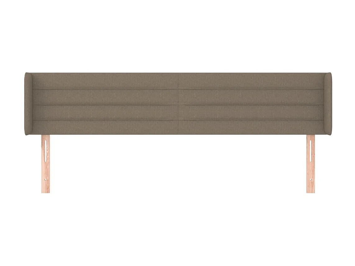 Cabecero de tela gris taupe 183x16x78/88 cm ES27436