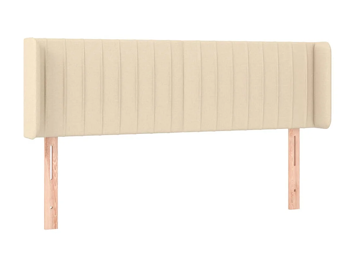 Tête de lit à LED Crème 147x16x78/88 cm Tissu POI59633 BonneVie Meuble