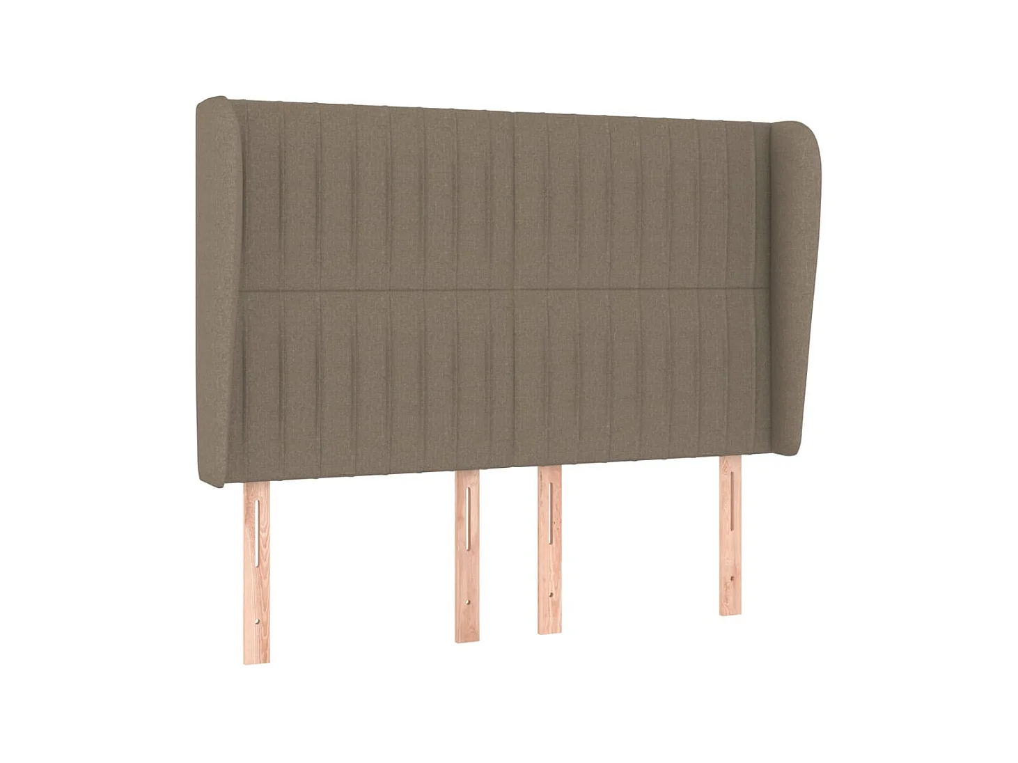 Tête de lit avec oreilles Taupe 147x23x118/128 cm Tissu POI22475 BonneVie Meuble