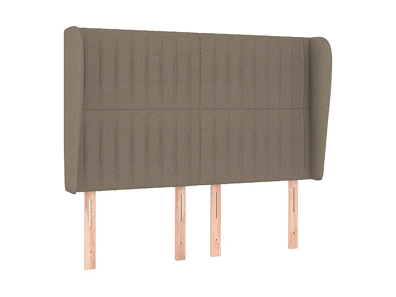 Tête de lit avec oreilles Taupe 147x23x118/128 cm Tissu POI22475 BonneVie Meuble