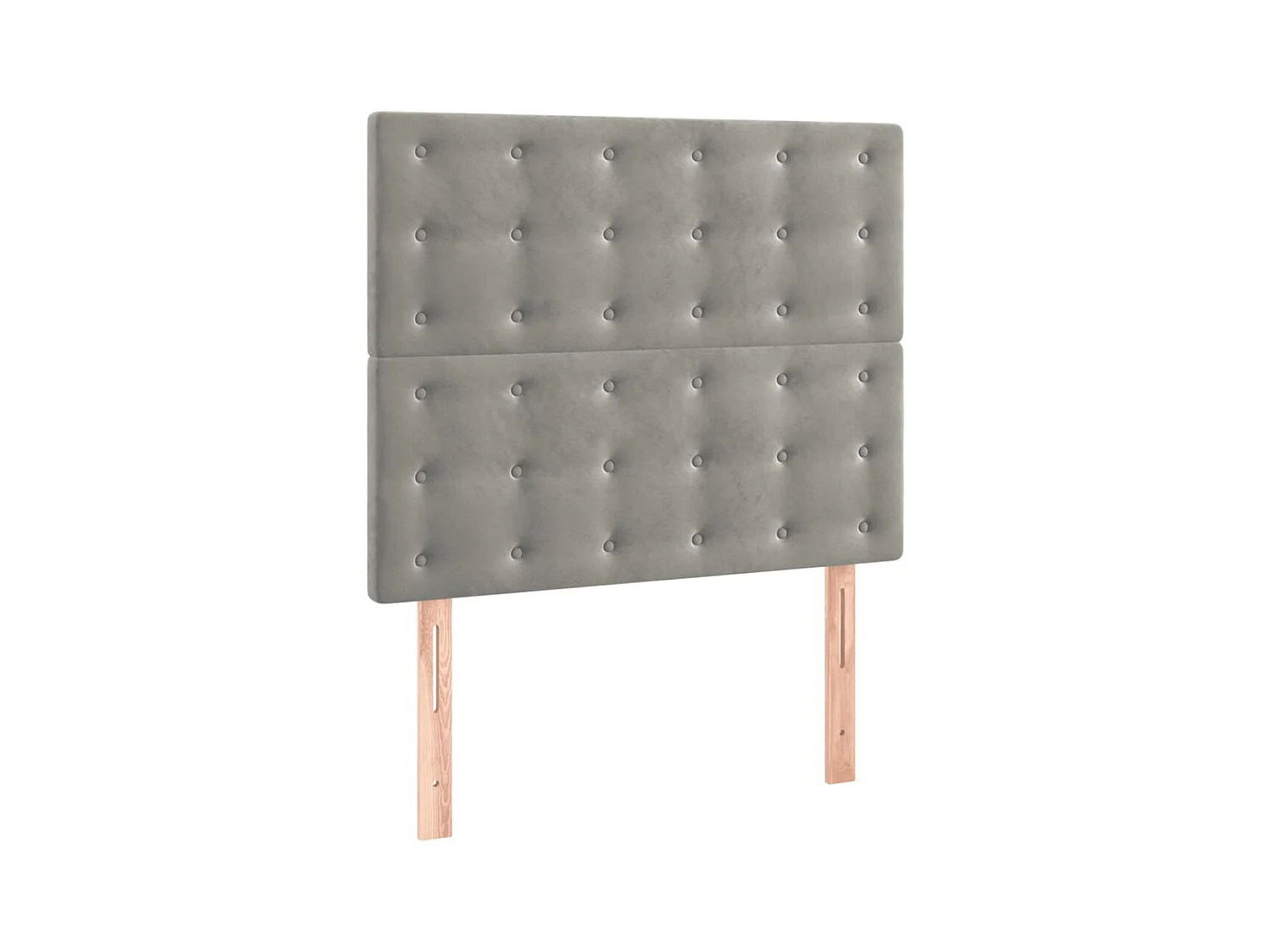 2 pcs Têtes de lit Gris clair 90x5x78/88 cm Velours PLO53226 BonneVie Meuble
