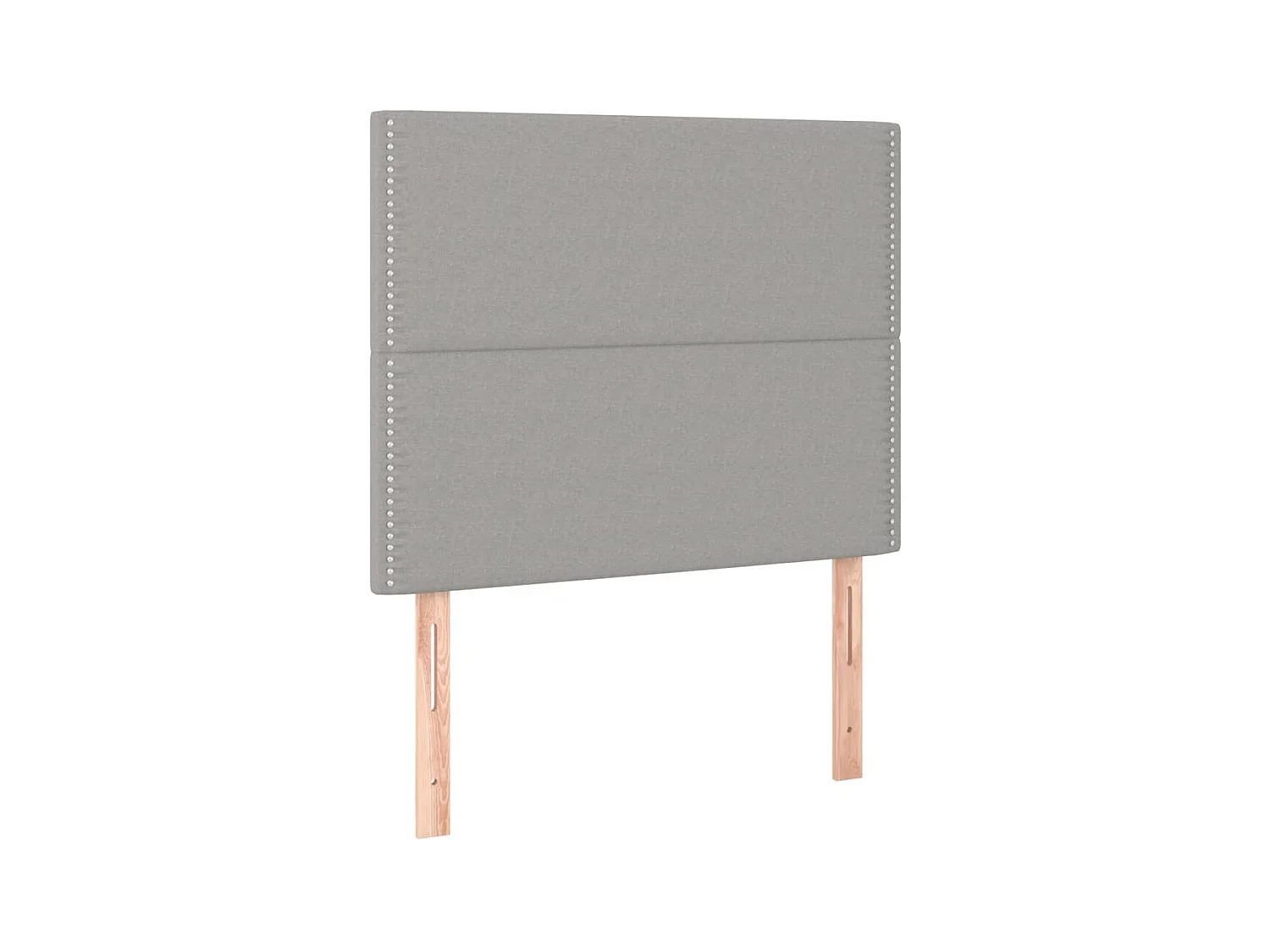 Têtes de lit 2 pcs Gris clair 100x5x78/88 cm Tissu POI61837 BonneVie Meuble