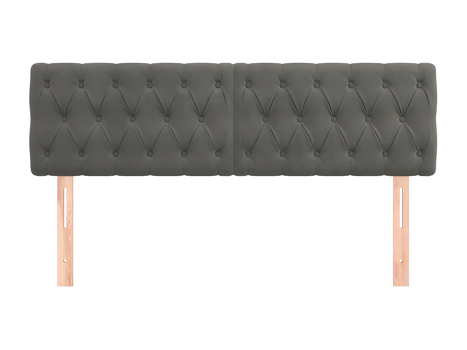 2er-set-Kopfteil,Bettkopfteile Dunkelgrau 72x7x78/88 cm Samt -gkd128468