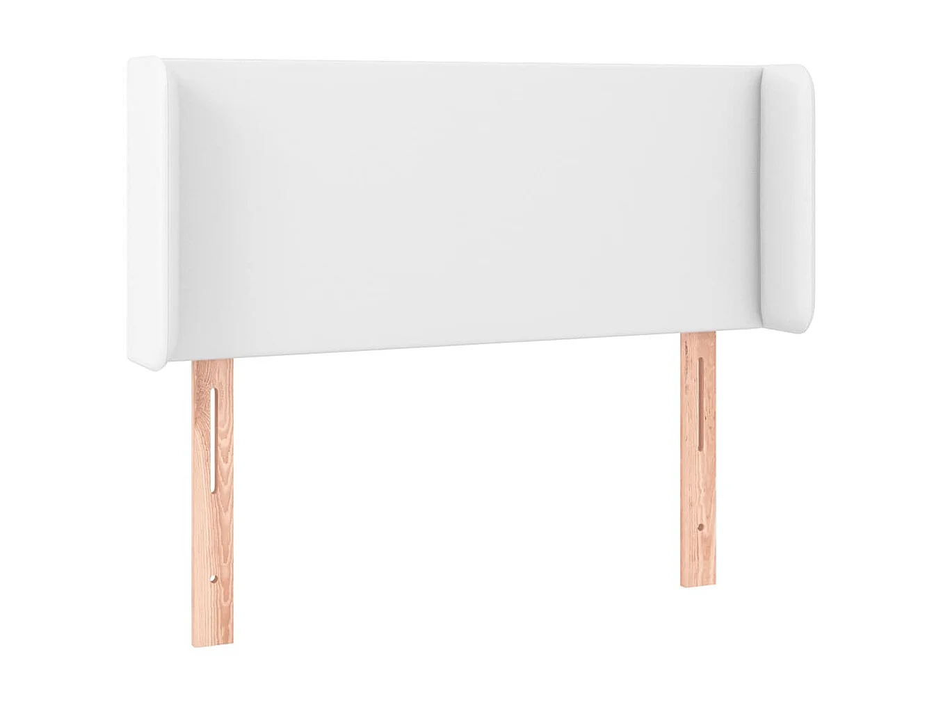 Tête de lit avec oreilles Blanc 103x16x78/88 cm Similicuir POI10776 BonneVie Meuble