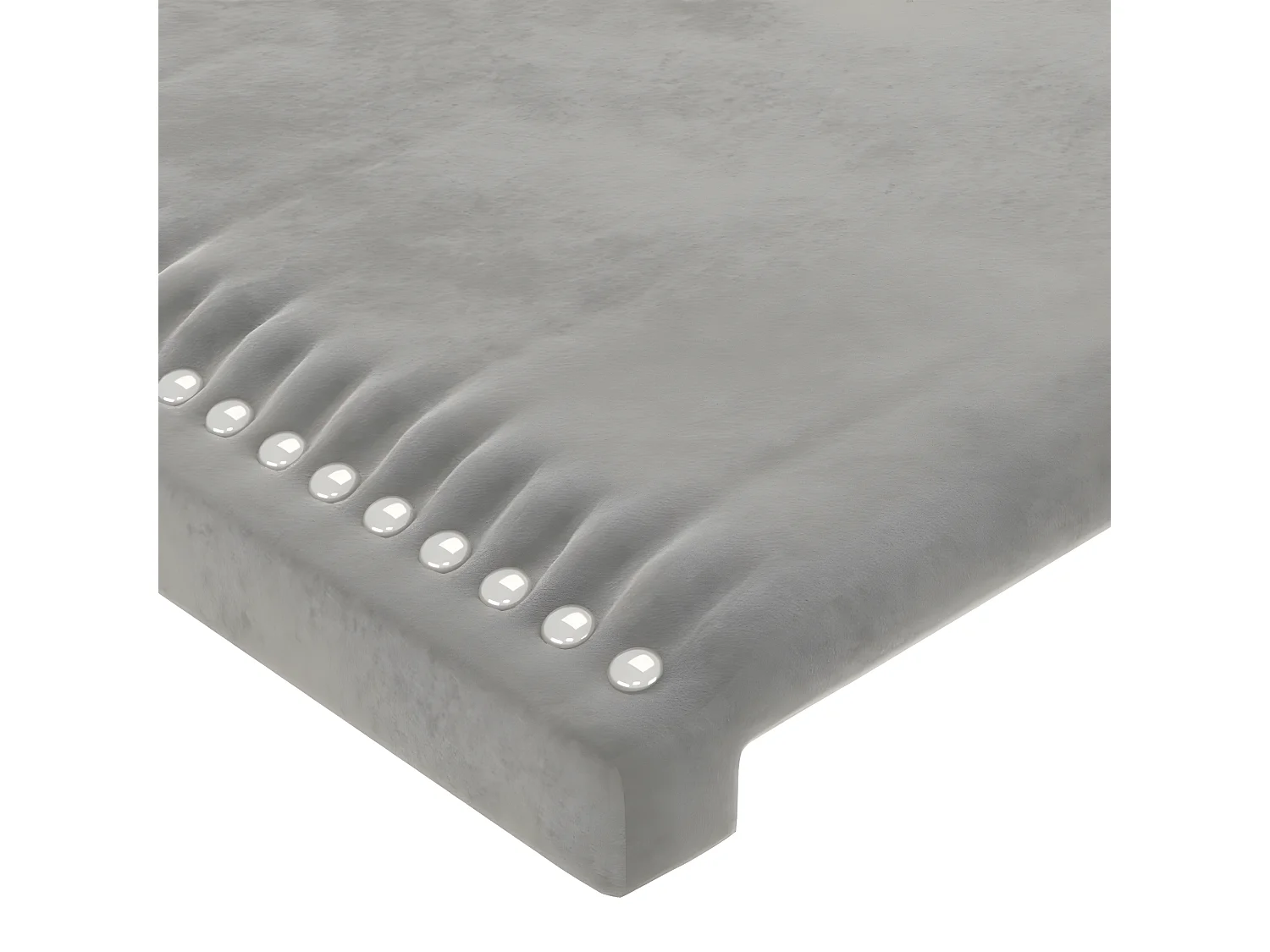 Tête de lit à LED Gris clair 200x5x78/88 cm Velours POI12471 BonneVie Meuble