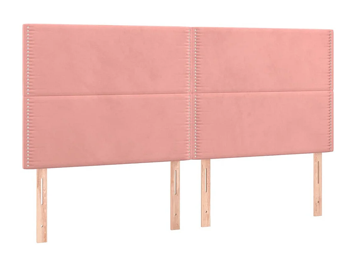 Tête de lit à LED Rose 180x5x118/128 cm Velours POI60043 BonneVie Meuble