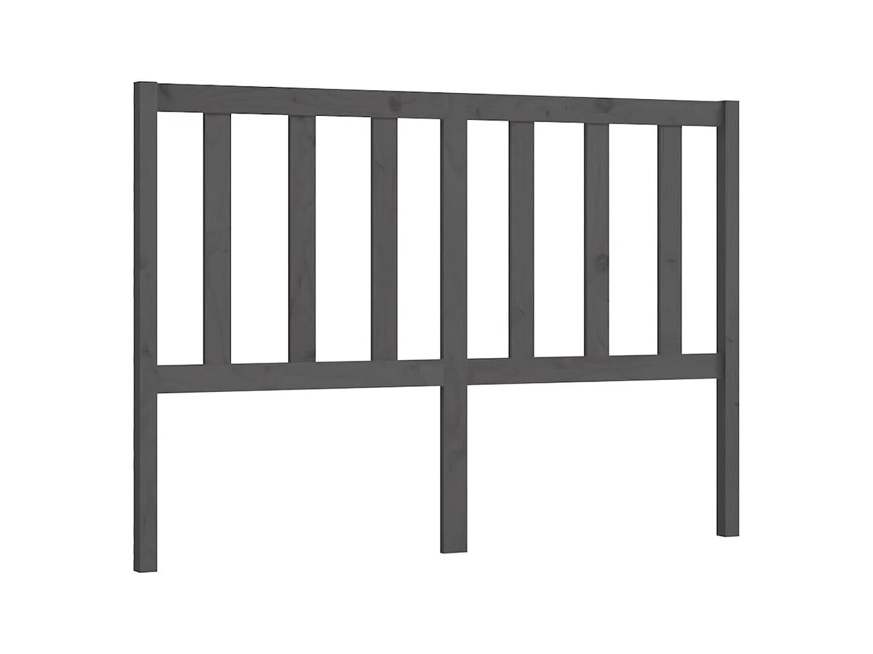 Testiera | Testata del letto per Letto Grigia 126x4x100cm in Legno Massello di Pino