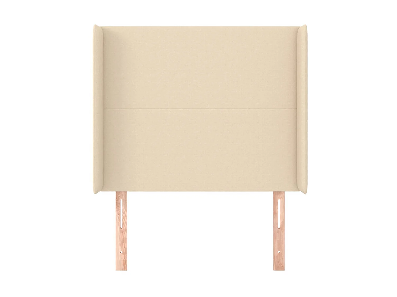 Cabecero con orejas de tela color crema 93x16x118/128 cm ES80185